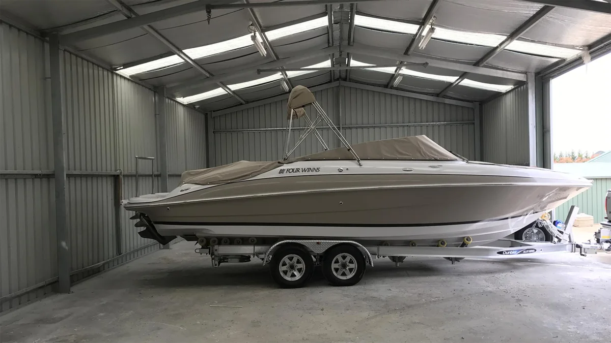 Boat on a trailer from the Parklands storage collection